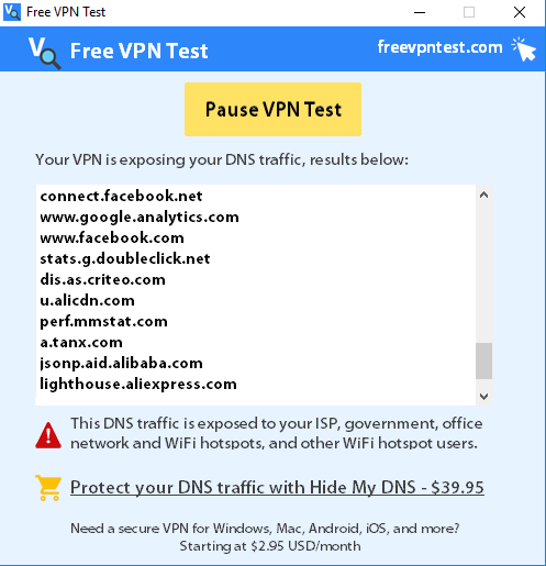 Free VPN Test screenshot